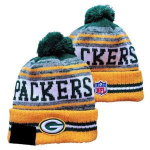 Green Bay Packers NFL Knit Winter Hat Beanie On Field Sideline Fleece